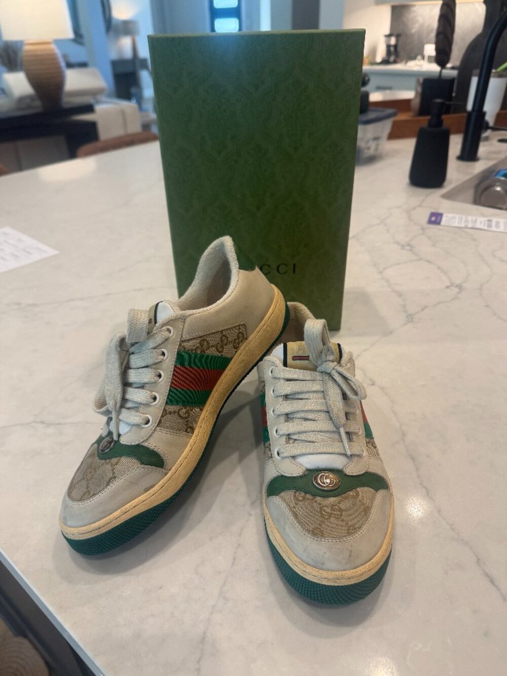 Gucci Screener Sneakers - US EU38 - Worn only once